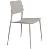 milani home - poltrona da giardino, Viper, impilabile, in acciaio, tortora