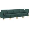 vidaXL Set di divani modulari con spazio di archiviazione 4 pcs, Set per il soggiorno, mobile modulare per relax, posti comodi, arredo moderno per casa