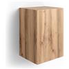 Mobili Fiver, Pensile cubo con anta, Iacopo, Rovere Rustico, Nobilitato, Pensile per Ingresso, Soggiorno, Ufficio, Made in Italy