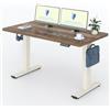 FLEXISPOT Scrivania Regolabile in Altezza 140×80 cm - Con Ganci e Piano Monoblocco 25 mm, Scrivania Ergonomica con Display LED Altezza e Funzione Memoria