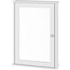 eSituro Armadietto da Bagno a 1 Ante Mobiletto Pensile con Specchiera Salvaspazio Mobile a Muro con Ripiani Regolabili, Bianco 42x12x58.5cm (LxPxA)