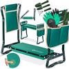 KESSER® Inginocchiatore 2 in 1 XXL per il giardinaggio Cuscino imbottito Cuscino in schiuma eva Sgabello da giardino Pieghevole Incl. 2 borse per attrezzi Panca da giardino Regolabile in altezza