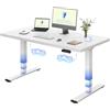FLEXISPOT Scrivania Regolabile in Altezza Elettrica 140×80 cm con Doppio Motore, Piano Unico da 25 mm, Gambe Telescopiche a 3 Sezioni EC5 LITE