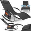 KESSER® Lettino da sole e da relax | Lettino a dondolo e sedia da giardino | Sedia pieghevole e a sdraio | Poltrona a dondolo con seduta reclinabile ergonomica