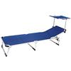 AVANTI TRENDSTORE - Beach - Sdraio a 3 gambe d'appoggio e tettuccio parasole, con telaio in alluminio e tessuto in rete traspirante blu. Dimensioni LAP 189x29-105x60 cm (Blu)
