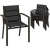 Devoko Set Di 6 Sedie Da Giardino, Sedie Da Esterno In Alluminio Per Esterni, Sedie Impilabili Poltrone Da Giardino, Per Giardino, Piscina, Terrazza, Sala Da Pranzo, Giallo-Marrone