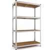 Monzana® Scaffale ad Alta Portata 170x75x30cm Carico Max. 280kg Pannelli MDF Scaffalatura Metallo Officina Cantina