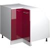 Vicco Mobile cucina angolare per sottotetto R-Line, Rosso lucido, 75.6 cm con 1 porta, carcassa dell'armadio profondità 60 cm, per la libera combinazione all'interno di sistemi cucina modulari