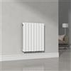 [neu.haus] Termosifone da Parete Radiatore Design Riscaldamento ad Acqua Calda Termoarredo a Pannello Singolo con Elementi Piatti 60 x 60 cm - Bianco