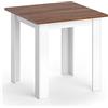 Vicco Tavolo da pranzo Karlos, Noce, 80 x 80 cm, adatto per 2-4 persone per l'utilizzo nella zona pranzo