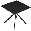 [en.casa] Tavolo da Pranzo Moderno Piano Quadrato 78x78 cm in MDF Laccato Gambe in Metallo Tavolo per Cucina Sala Pranzo Ristoranti Caffetterie - Nero