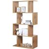 RICOO Libreria scaffale 140 x 70 x 30 cm WM074-EW Scaffalatura con 4 ripiani Rovere marrone