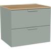 Vente-unique - Mobile sotto lavabo Avoreli - L 60cm x P 46cm x H 50cm - truciolato - verde acqua