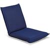 COSTWAY Sedia da Pavimento, con Schienale Regolabile a 6 Livelli, Cuscino da Terra Pighevole Imbottito in Spugna, Sedia Reclinabile per Salotto Camera da Letto Studio Relax Lettura (Blu)