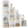 WOLTU Scaffale per Libri, Scaffale per Scale Con 10 Cubi, Libreria in Legno Ingegnerizzato Bianco, per Camera da Letto, Soggiorno, Studio, Ufficio, 120x30x120cm, SK062ws