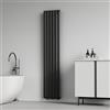 [neu.haus] Termosifone da Parete Radiatore Design Riscaldamento ad Acqua Calda Termoarredo a Pannello Singolo con Elementi Tubolari 180 x 36 cm - Nero
