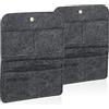 com-four® 2X mensola pensile - Pratico Organizer pensile in Feltro - Contenitore per Appendere - Ideale per Tende, Garage, terrazze e balconi (02 Pezzi - Antracite)