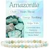 Bivei Amazzonite - Calmante Braccialetto di Cristallo per Donna 4mm Perle Pietra Semipreziosa Naturale Elastico Estensibile Gioiello Regalo Yoga Piccolo