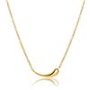 MIORE Collana Donna Argento 925 Placcato Oro 18K con Pendente Design Moderno, Catena Groumette 45cm, Anallergica Made in Italy, Confezionata in Elegante Portagioie, Gioiello Raffinato e Originale