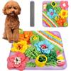 OSDUE Tappeto Olfattivo Cane, 39cm Foraggiamento Tappeto per Cani Addestramento Foraggiamento di Animali Lavabile Antiscivolo Tappetino Puzzle di Snuffle Giocattolo per Cani Attivazione Mentale Cane
