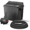 SunSun Filtro biologico per laghetto CBF-200T con chiarificatore UVC 9 W e pompa 2.300 l/h da 35 W