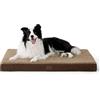Bedsure Cuscino per cani sfoderabile ortopedico - Tappeto per cani di grandi dimensioni 91 x 69 x 7,6 cm, letto per cani in schiuma con rivestimento in peluche, materasso per cani lavabile, marrone