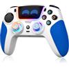 SFGSUP Controller Wireless per PS5/PC/Steam Deck, con Joystick&Grilletti Effetto Hall/8 Colori illuminazione RGB/Giroscopio 6 Assi/Turbo/Doppia Vibrazione/Impugnatura Antiscivolo/Batteria 1500 mAh