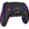 MYSTILUCK Controller Wireless per PS4/PS3/Pro/PC/MAC/iOS/Android/Steam Deck, Controllore con illuminazione RGB 7 Colori/Joystick Effect Hall/Doppia Vibrazione/Turbo/Jack Cuffie/Batteria 1500 mAh