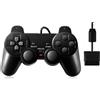FLLAGG20 | 1X Controller cablato Compatibile con Ps2, PS1, PSX | Nero, 1.8m cavo, | Doppia Vibrazione, Plug and Play, layout ergonomico | Joystick Compatibile con giochi arcade