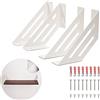 MAD s.r.l. MAD 4 Staffe per Mensole Angolari Bianche, Supporti a Muro Resistenti, Reggimensola con Viti e Tasselli di Fissaggio (Small 10,5 cm, Bianco)
