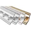 Marbet Design Marbet modanatura da soffitto B-22 bianco in polistirolo EPS - modanature in stucco a motivi, in design tradizionale - (2 metri) modanature in polistirolo