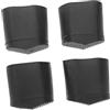 VILLCASE 4 Pezzi Copripiedi per Scala in Silicone Nero, Antiscivolo, Protezione per Pavimenti e Gambe della Scala, per Uso su Legno