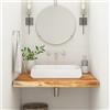 ShGaxin Piano Bagno 60x60x2,5 cm Quadrato Legno Massello di Acacia,Piano Bagno,Top Bagno Piano per Lavabo da Appoggio,Piano Lavabo Bagno-370258