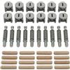 Schroovifix Kit di riparazione e ricambio per IKEA BILLY METOD, PAX, Brignes, tasselli a vite, dado eccentrico, tasselli in legno