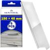 MONTERAL 5 Pezzi Scomparsa Maniglie per Mobili da Cucina 150 x 40 mm Distanza Tra i Fori Montaggio 96 mm - Maniglie Cucina y Mobili Realizzato in Alluminio Color Cromo - Garanzia di 10 Anni