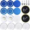 Gilbozho Set di 19 dischi lucidanti per auto, 150 mm, set di dischi per lucidatura, set per lucidatura, smerigliatrice angolare, 9 cappe per lucidatura, 4 cuscinetti per lucidatura, 2 piastre in velcro, 4