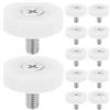 HONMEET Rotelle per Guide per Cassetti in Nylon Cuscinetto a Sfera, Pulegge Fisse da 19 Mm Filettate 5,7 Mm, Set da 12 Pezzi per Armadi in Acciaio e Mobili da Cucina, Scorrimento