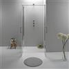 Auria Box Doccia Angolare 70x70 cm - Cabina Doccia con Apertura Saloon, Cristallo Temperato 6mm, Lato Fisso Trasparente, Profilo Cromato e Chiusura Magnetica - Regolabile e Facile da Installare
