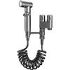 Generico Hygienic shower toilet bidet sprayer shower head double outlet angle valve wall-mounted double outlet bidet toilet accessories(Gun gray suit)