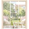 HALIDOOR Zanzariera Magnetica per Porta 300x200cm, Doppia Apertura, Chiusura Automatica Senza Foratura, Tenda Zanzariera con Calamita, Anti Zanzare per Balcone, Bianco