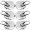 MIN CI 6pcs Magneti al Neodimio Grandi, 42 mm Magnetici Ganci Forti, 40 kg Forza di Trazione Magnetica con Gancio, Magnetico Gancio per Cucina, Bagno, Armadietti