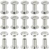 PATIKIL Chicago Screws, 60set M5 x 12mm Acciaio Al Carbonio Testa Phillips Rivetti Chiodi Binding Screws Post Nail Rivet per Cintura Borsa Zaino Craft Legatoria, Tono Argento