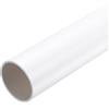 sourcing map Tubo rotondo rigido in PVC da 5 cm, diametro interno 46 mm, diametro esterno 50 mm, 30,5 cm, ad alto impatto, per tubi dell'acqua, acquari, acquari, serre da giardino, bianco