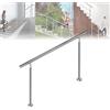 LARS360 100 cm, ringhiera per scale, diametro 42 mm, barre per ringhiera in acciaio inox, 0 barre trasversali, per il montaggio a pavimento, per interni, esterni, scale, balconi, parapetto