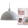 LEDSone Lampada a sospensione da soffitto vintage industriale in metallo da 21 cm, facile da installare, per soggiorni, camere da letto, cucina, sala da pranzo, ristorante (White, 1 Pack)