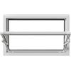 Framex Finestra Per Seminterrato in PVC Bianco, 80 x 40 cm (800 x 400 mm), con Doppio Vetro, Apertura a vasistas e a Battente - Finestra in plastica senza manutenzione per seminterrati