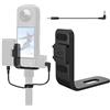 YUYUEMI Staffa microfono per Insta360 X5 Mic Cold Shoe Mount con cavo audio Action Camera Supporto microfono per DJI MIC2 Adapter