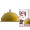 LEDSone Lampada a sospensione da soffitto vintage industriale in metallo da 21 cm, facile da installare, per soggiorni, camere da letto, cucina, sala da pranzo, ristorante (Yellow, 1 Pack)