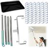 RATSTONE Kit Rullo Per Vernice Da 45 cm,Rullo Per Pittura Include 6 Rulli,Supporto Regolabile (35-60 cm),Un Secchio Grande Per La Vernice e Un'Asta Telescopica Estendibile Fino a 160 cm,Per Pareti e Soffitti
