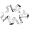 DIKACA 6 Morsetti a U in Acciaio Inox 304 per Tubi Quadrati 20X40 MM Staffe di Fissaggio Pesanti per Recinzioni e Lavorazioni Legno Clip Resistenti per Uso Interno ed Esterno